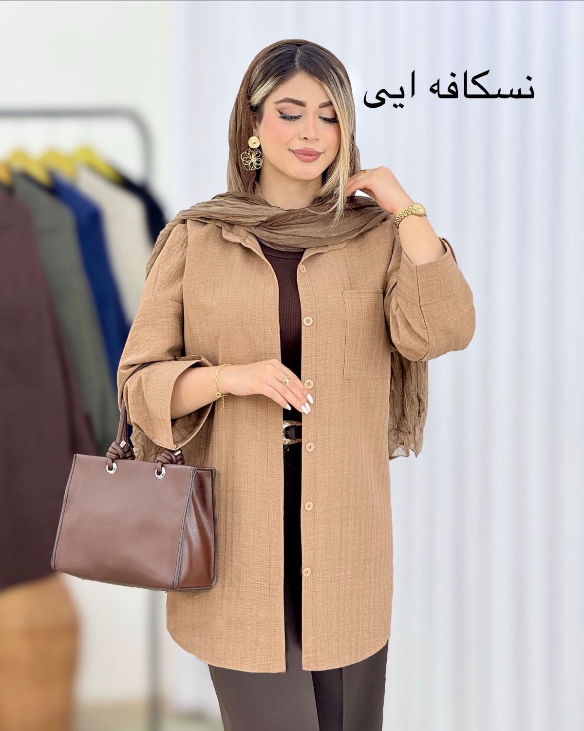 شومیز مانتویی شانتون کد i346