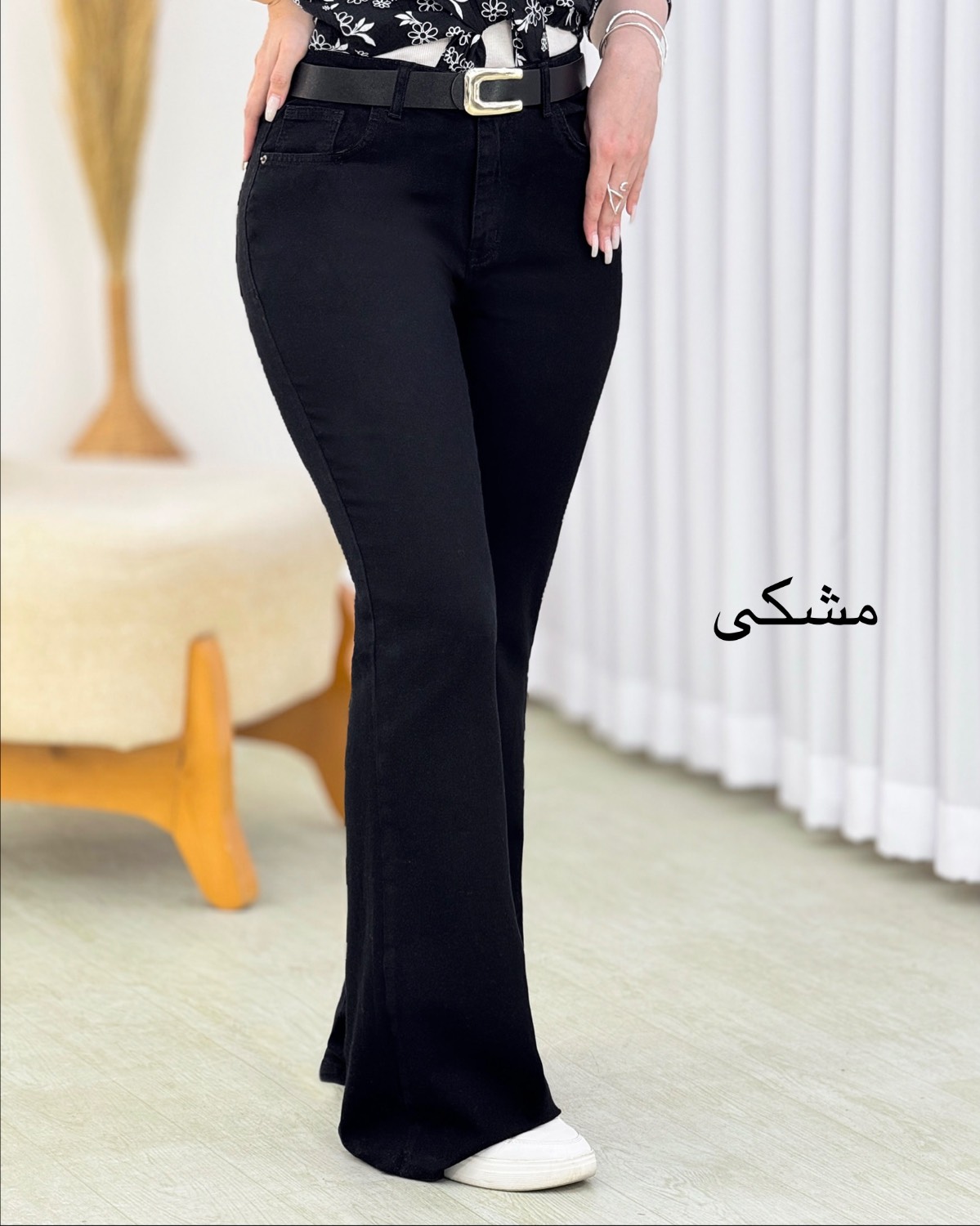 شلوار جین دمپا گشاد زنانه کد i803