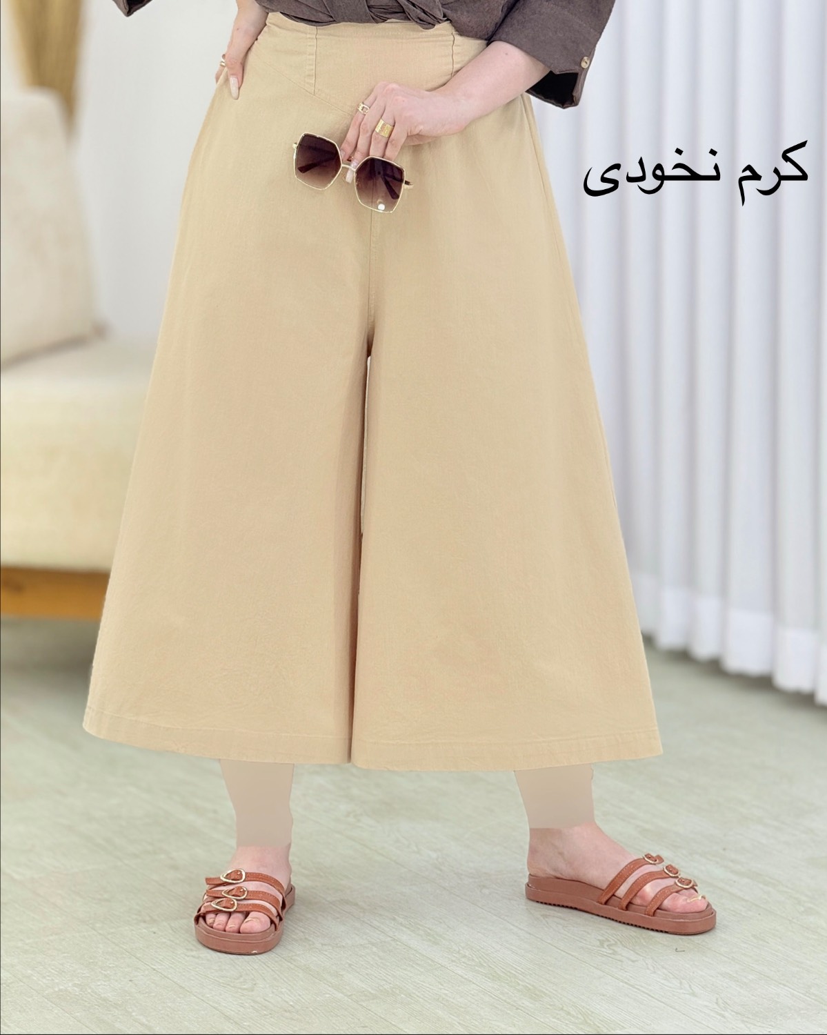 دامن شلواری لینن بلند کد i792