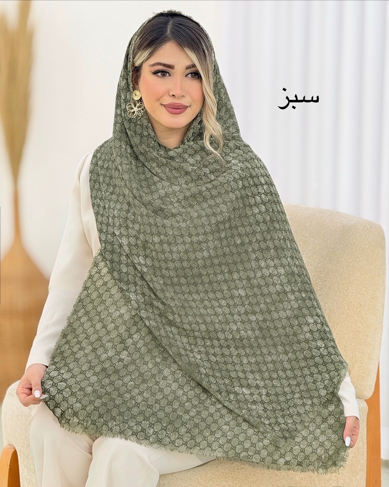 شال پلیسه طرح گوچی کد i708