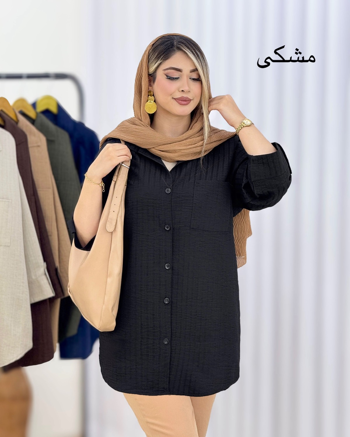 شومیز مانتویی شانتون کد i346