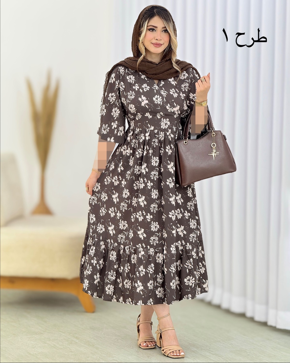پیراهن ساحلی بوگاتی گلدار کد i725