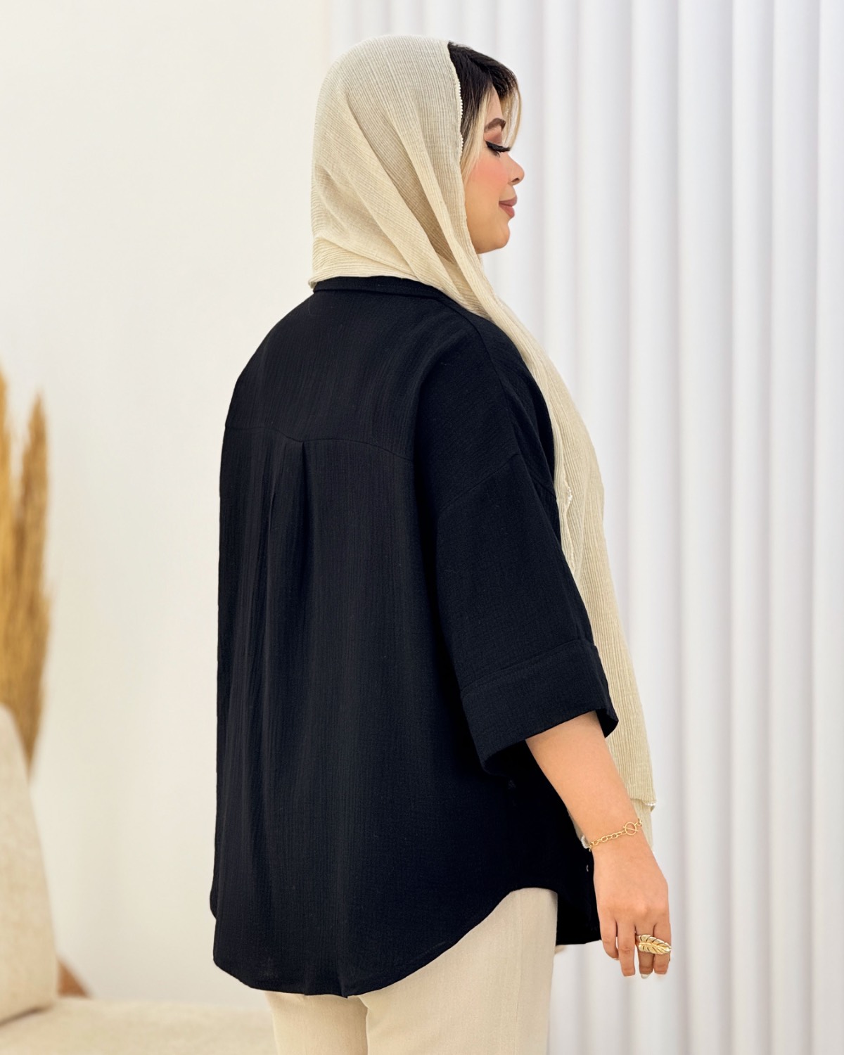 شومیز رنگی جلو جیب کد I715
