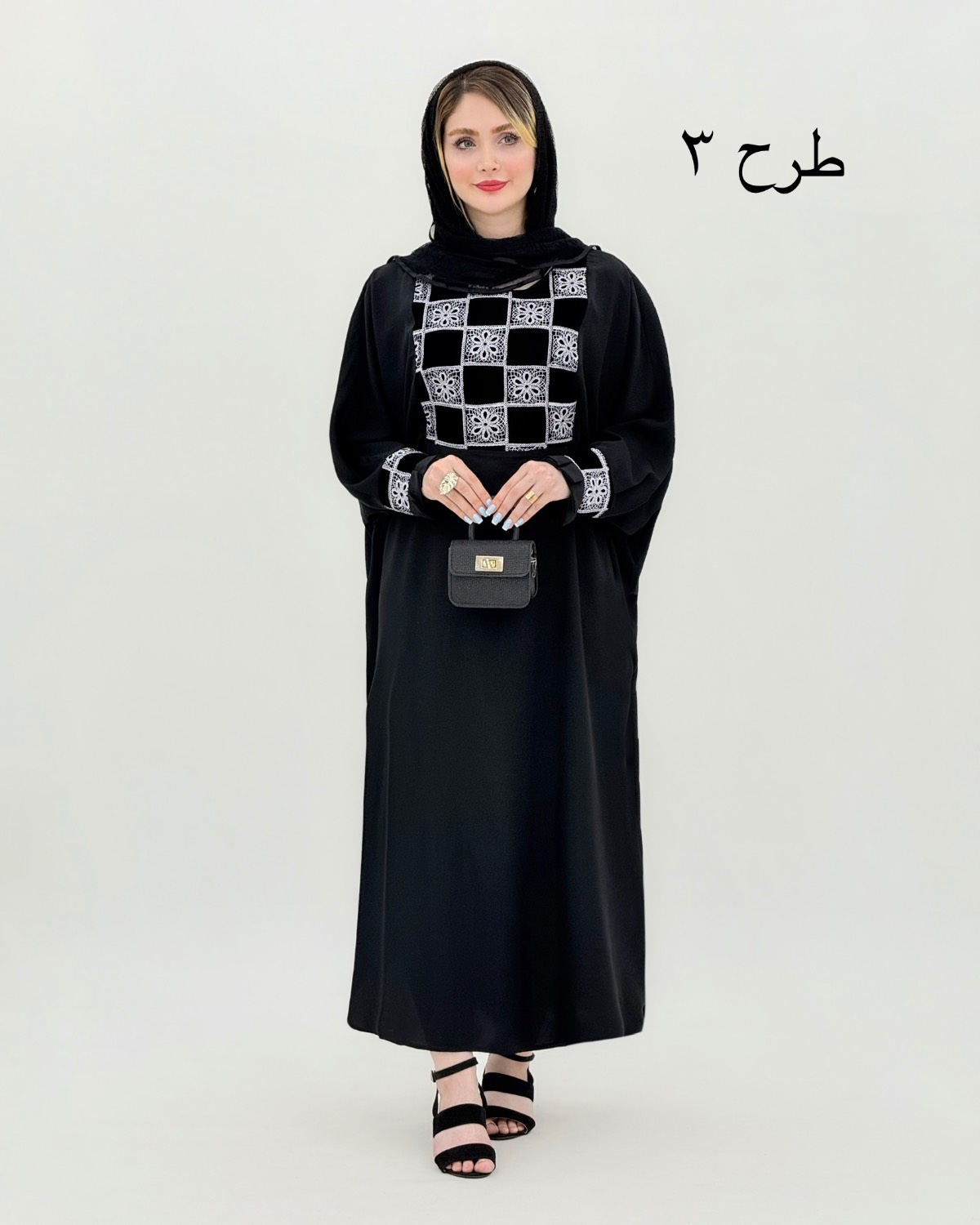 مانتو عبایی کرپ خرج کار کد i885