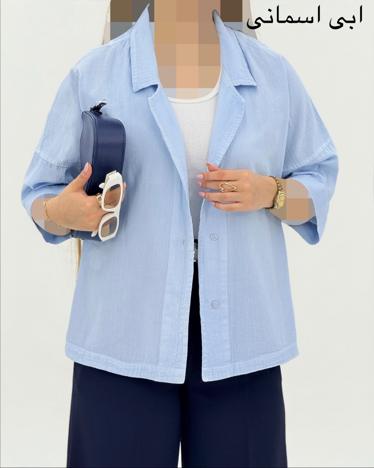 شومیز لینن ساده کد i766