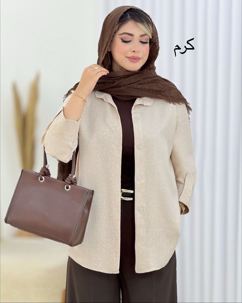 شومیز صوفیا نگینی پاگون‌دار کد i615