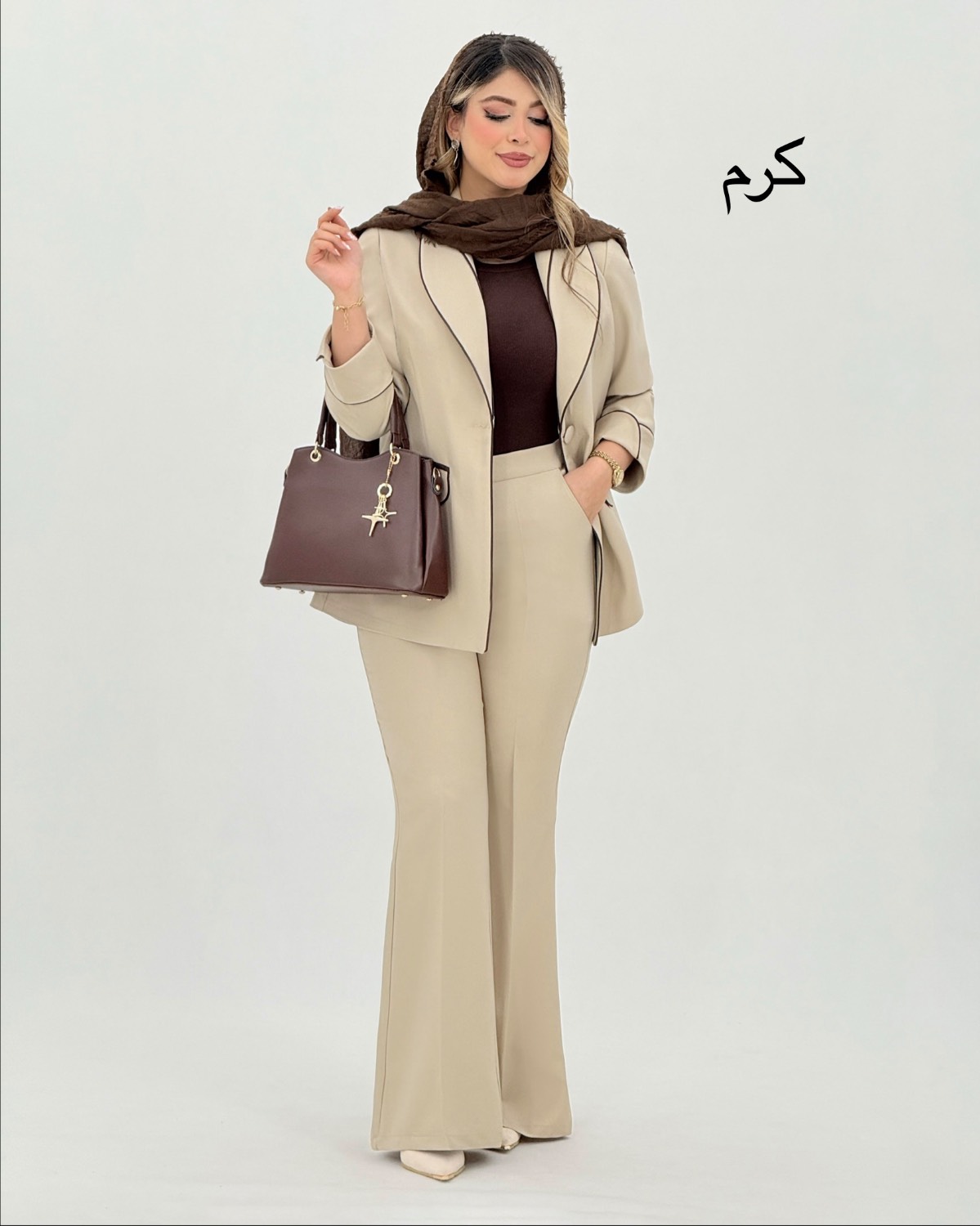 ست کت شلوار مغزی دوزی کج راه کد i872