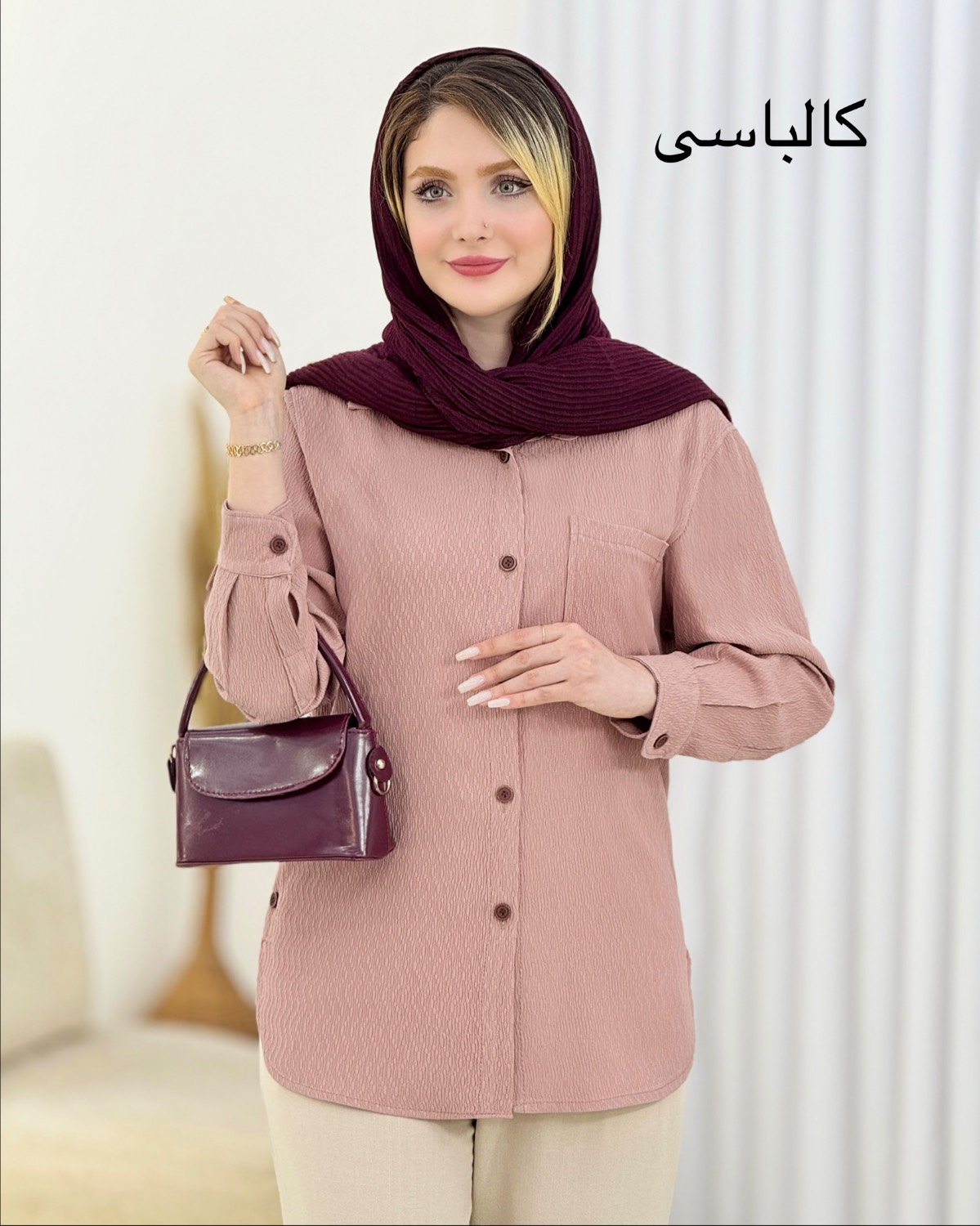 شومیز بغل دکمه وِیو کد i757