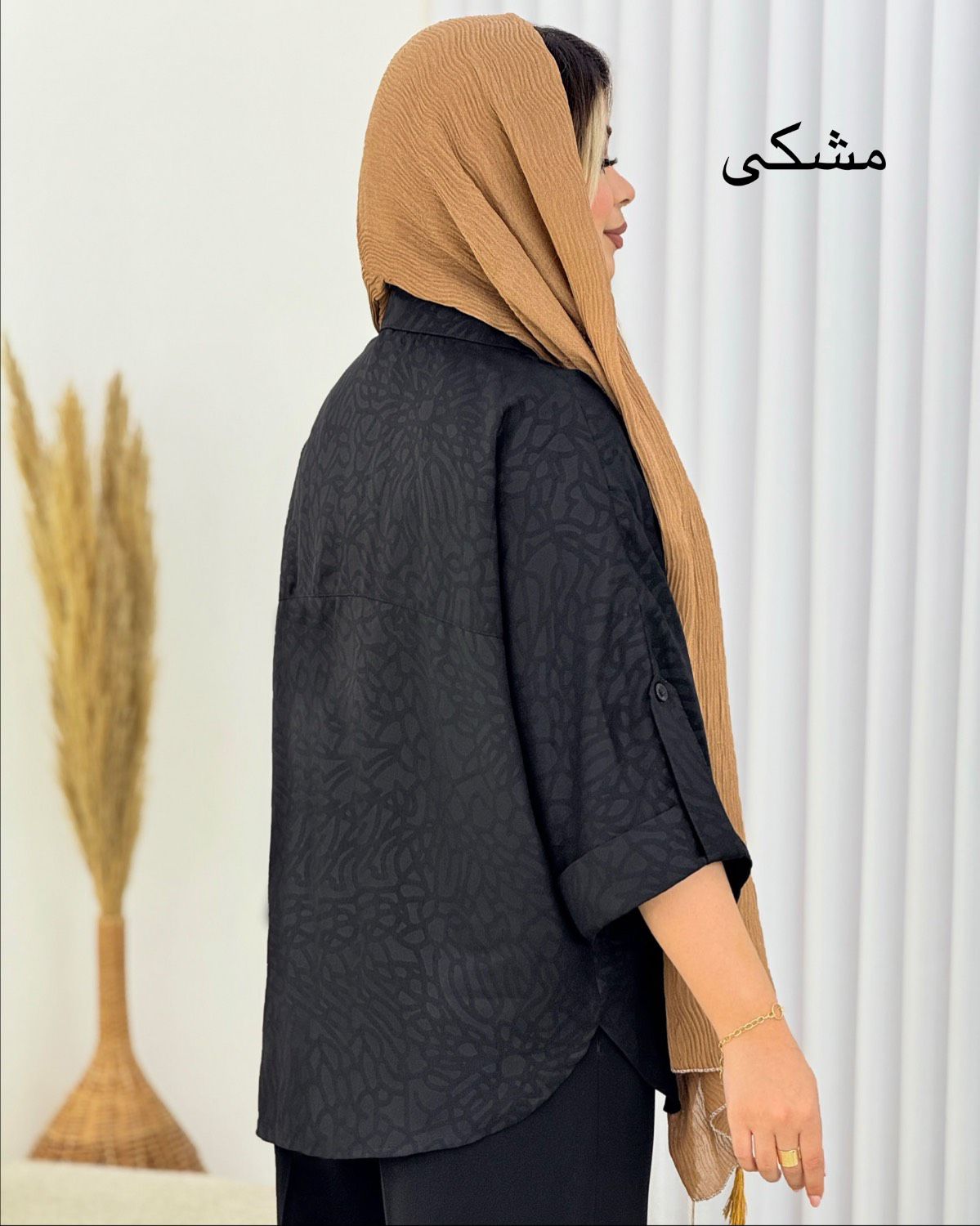 شومیز طرحدار آستین پاگون کد i748