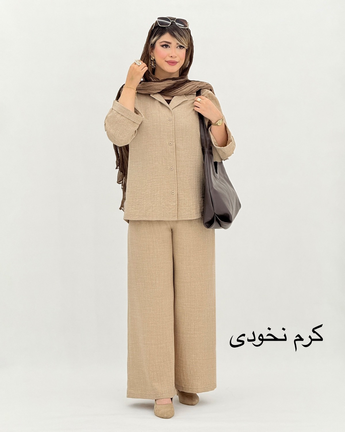 ست شومیز شلوار آستین پاکتی کد i777