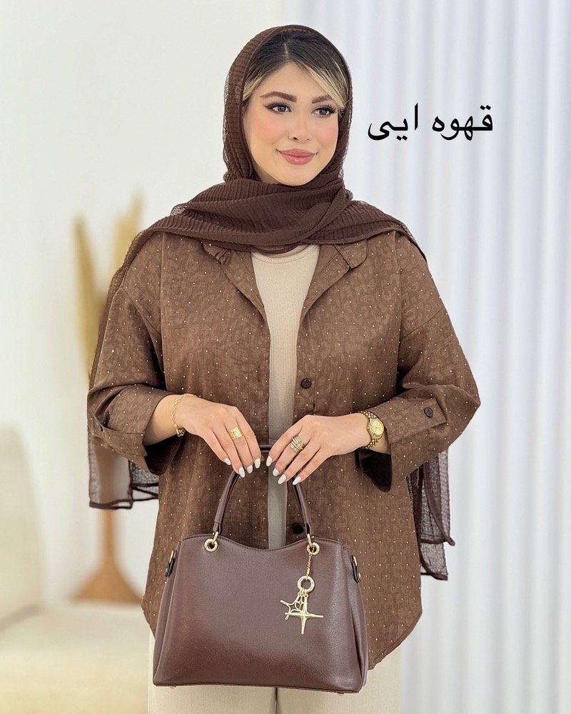 شومیز صوفیا نگینی پاگون‌دار کد i615