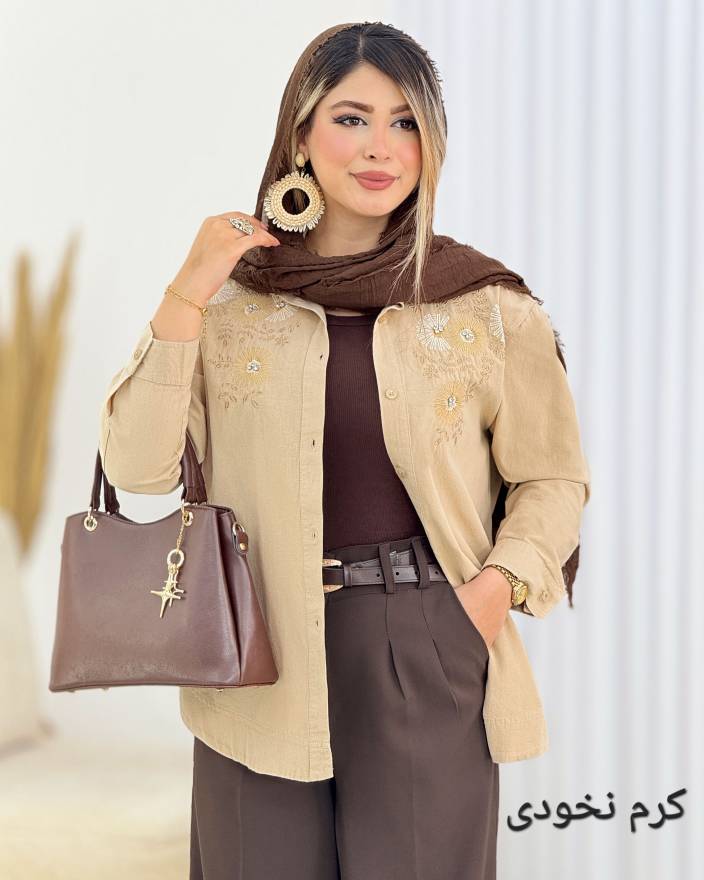 مانتو لینن منجوق دوزی کد i782