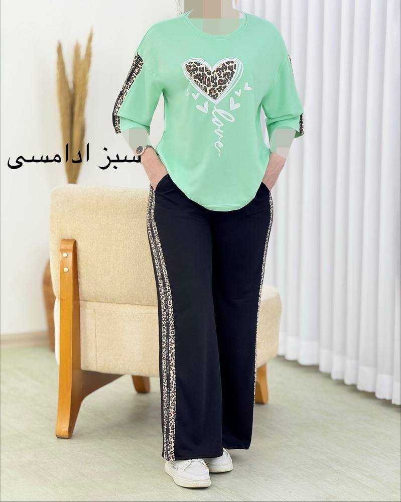ست تیشرت شلوار پلنگی کد I634