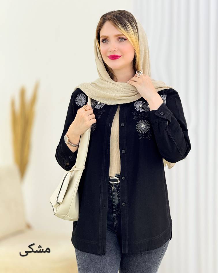 مانتو لینن منجوق دوزی کد i782