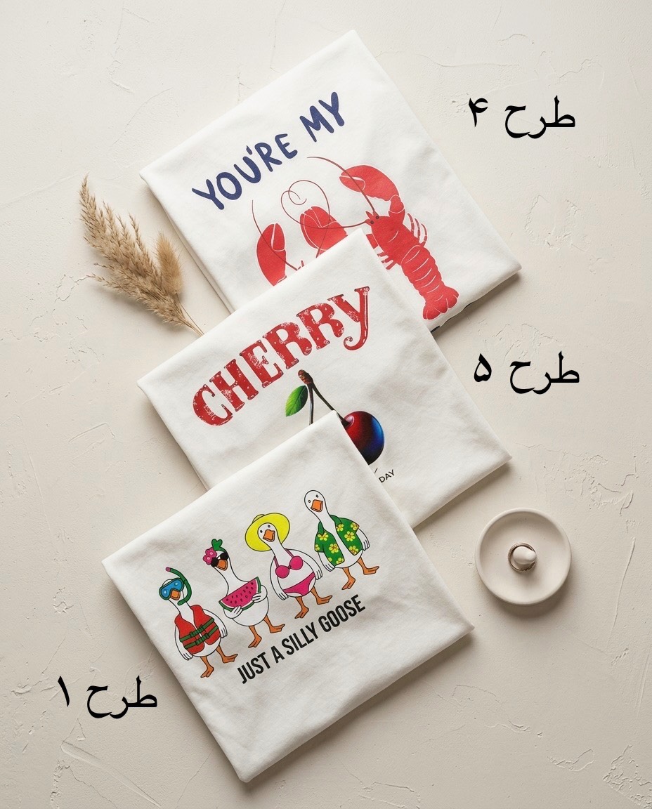 تیشرت باکسی چاپی کد I768
