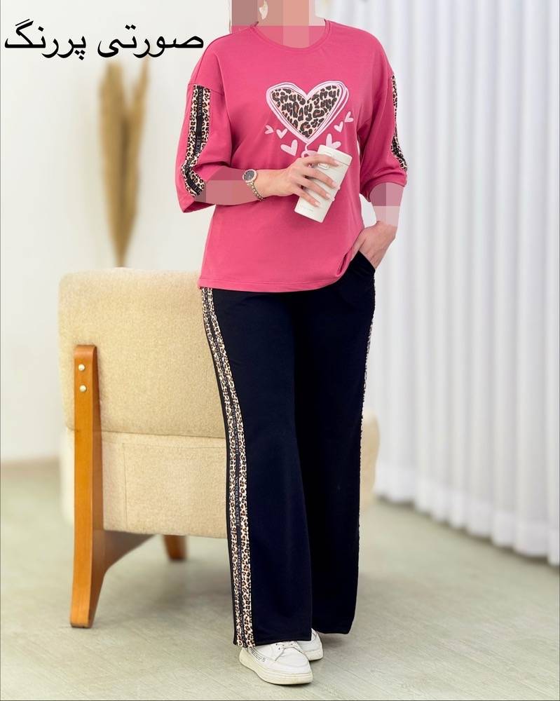 ست تیشرت شلوار پلنگی کد I634