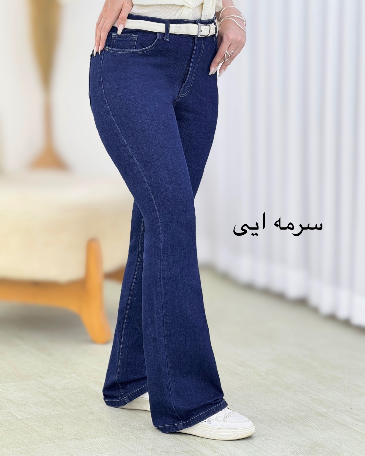 شلوار جین دمپا گشاد زنانه کد i803