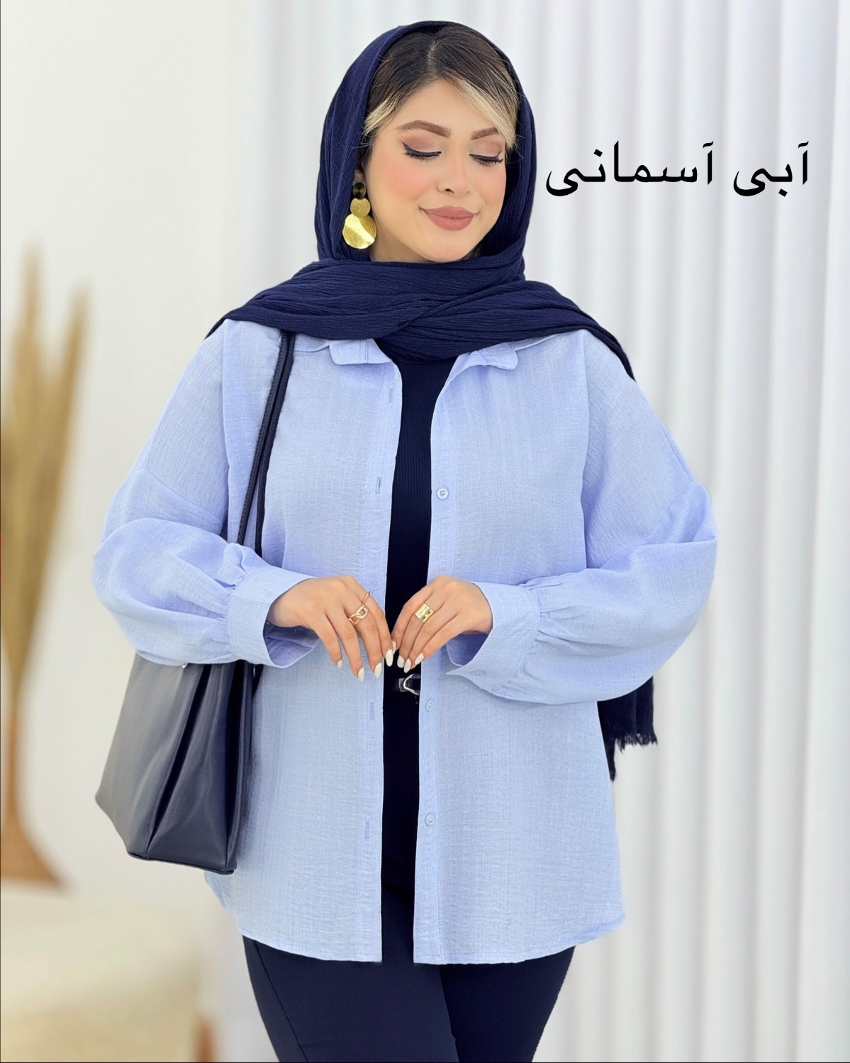 شومیز دکمه‌دار شانتون ژاکارد کد i667