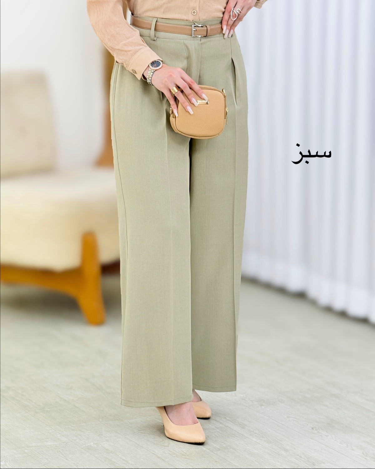 شلوار پارچه ای فول بگ بزیاق کد i809