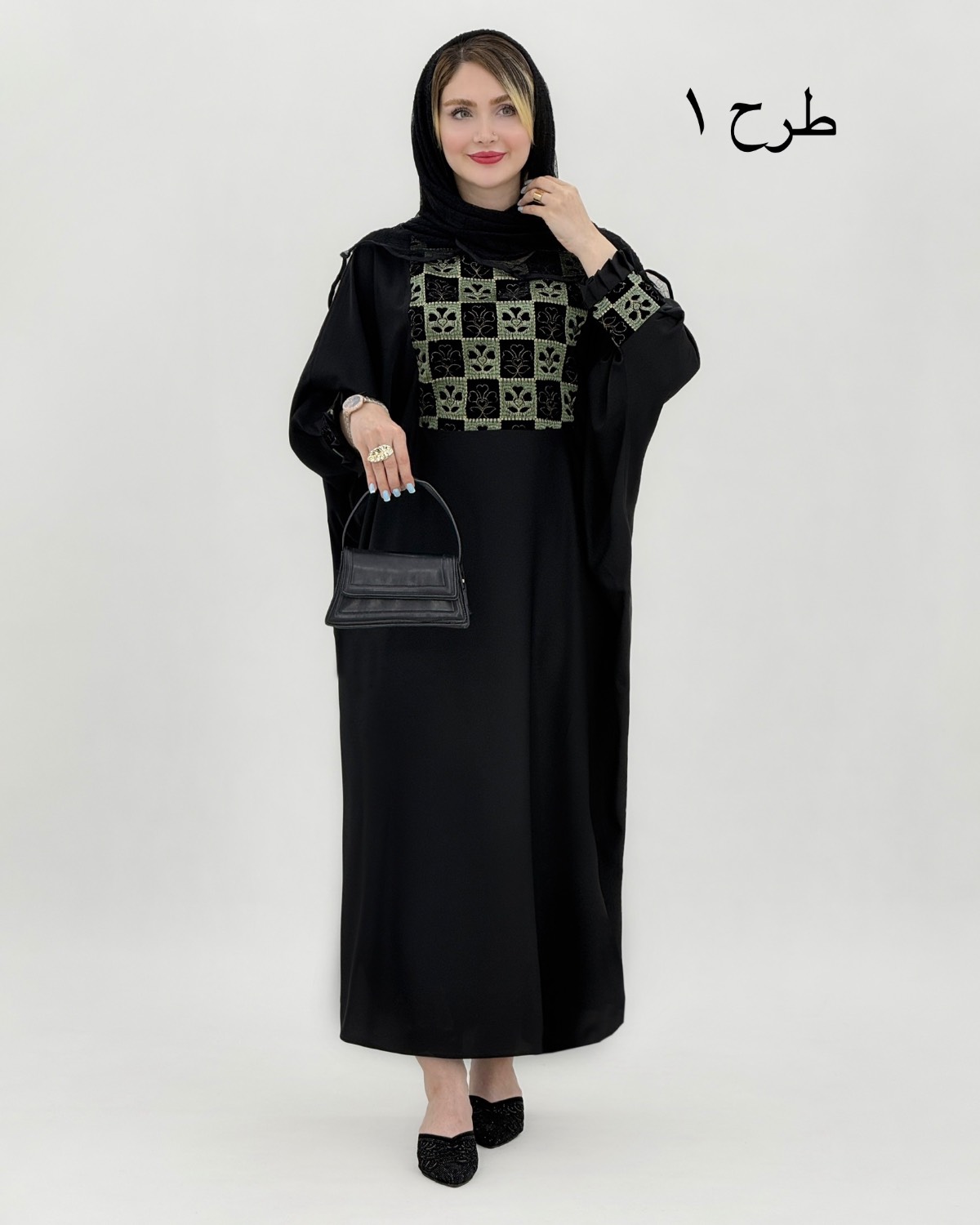 مانتو عبایی کرپ خرج کار کد i885