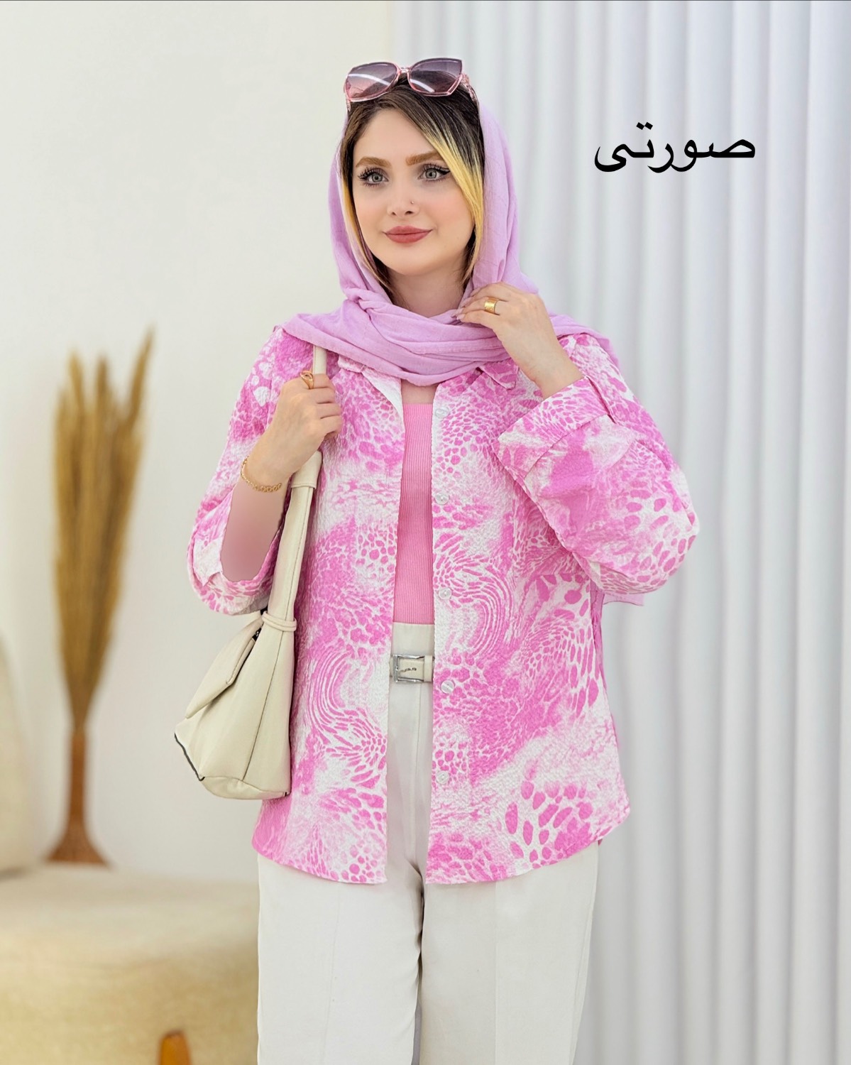 شومیز آبرنگی پلنگی ینزی کد i772