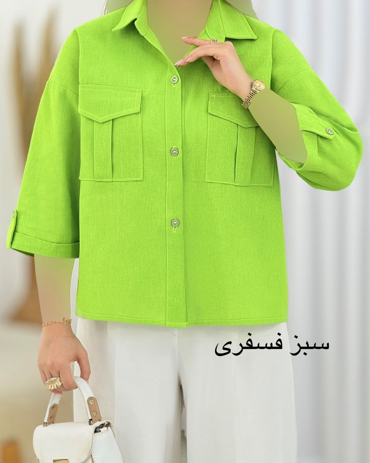 شومیز باکسی لینن کد i819