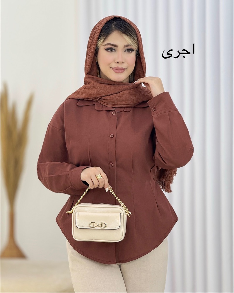 شومیز لینن کمرکش کد i699