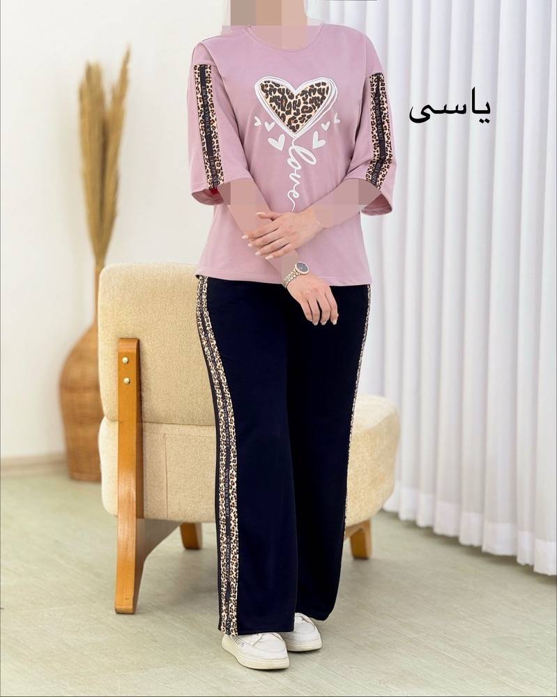 ست تیشرت شلوار پلنگی کد I634