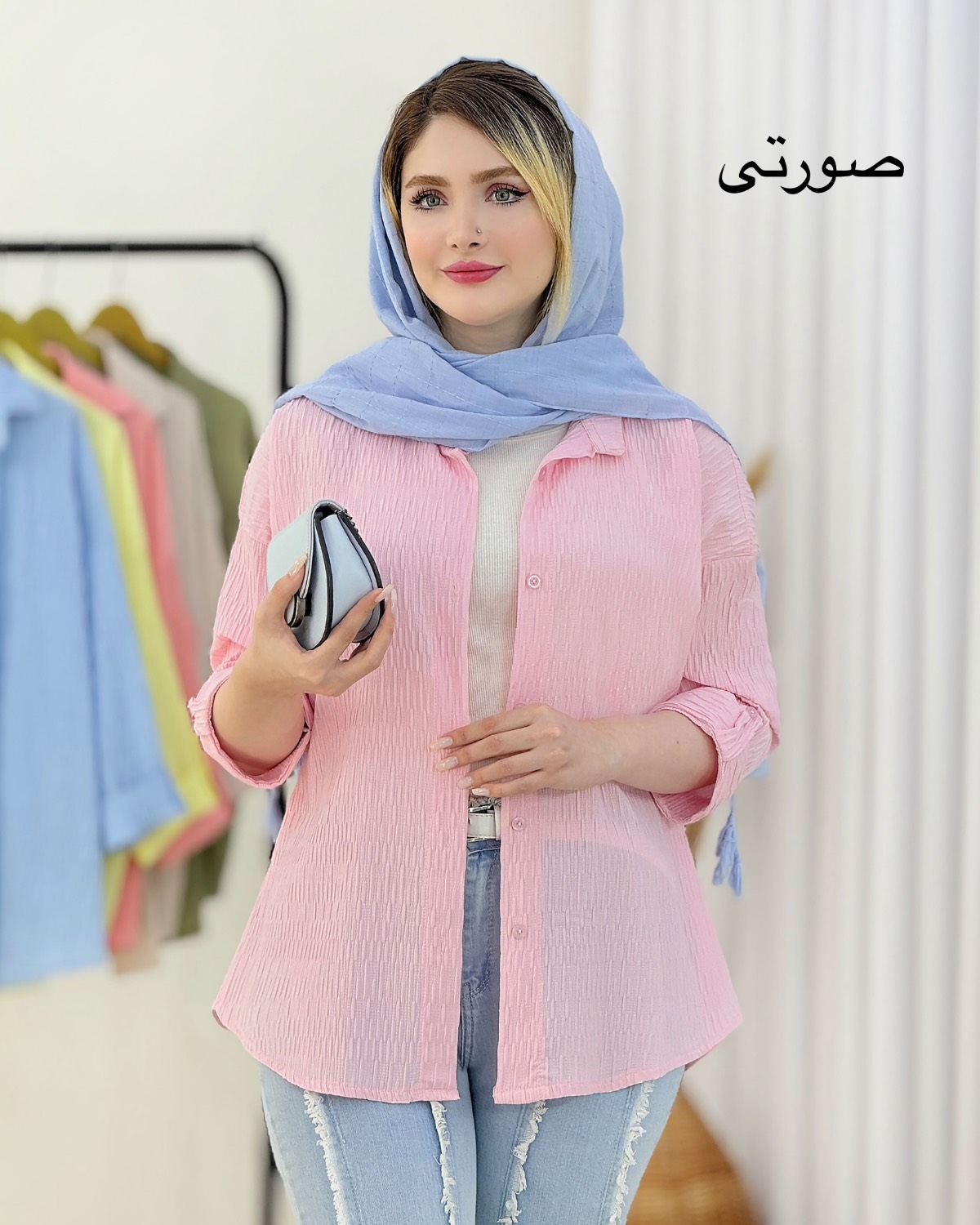 شومیز پفکی آستین پاکتی کد i482