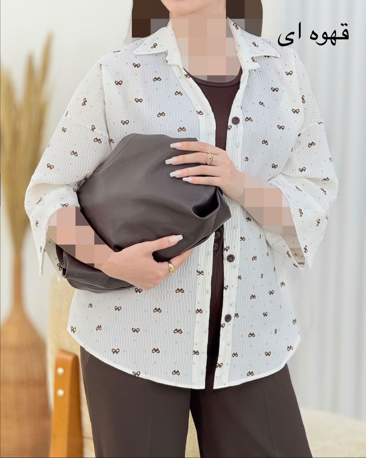 شومیز پاپیون‌ اطلس کد i734