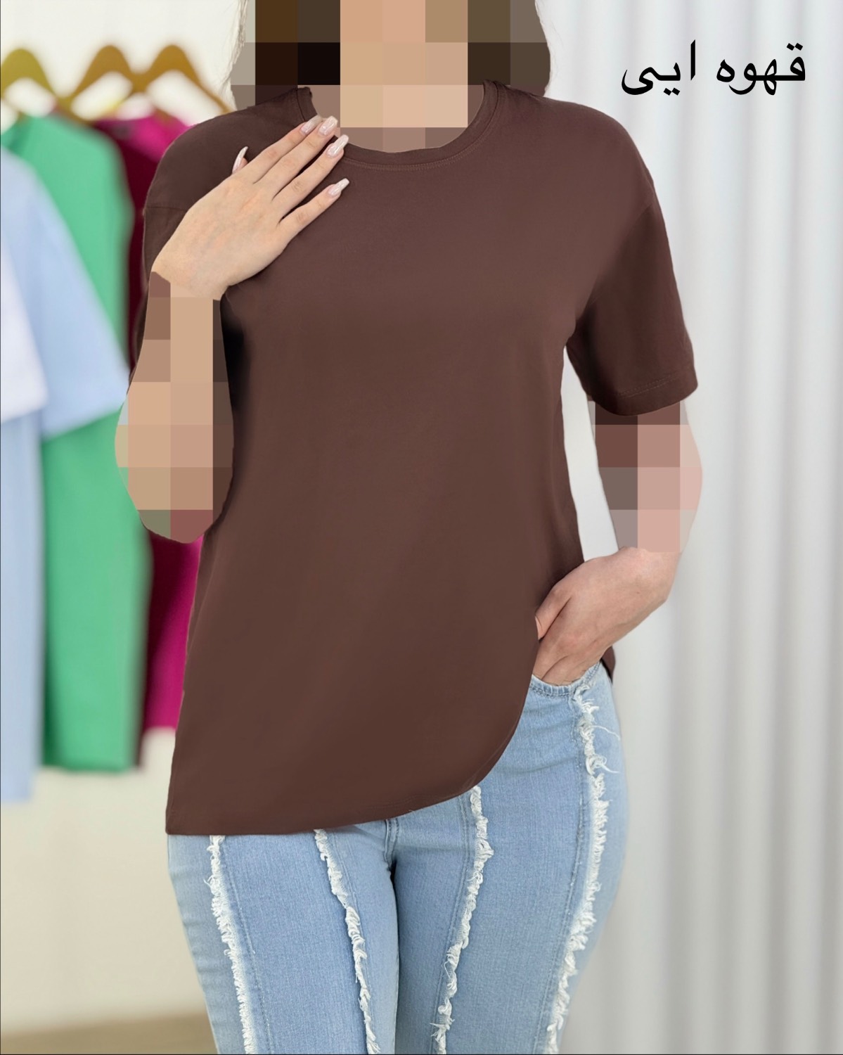 تیشرت ساده نخ پنبه زنانه کد i398