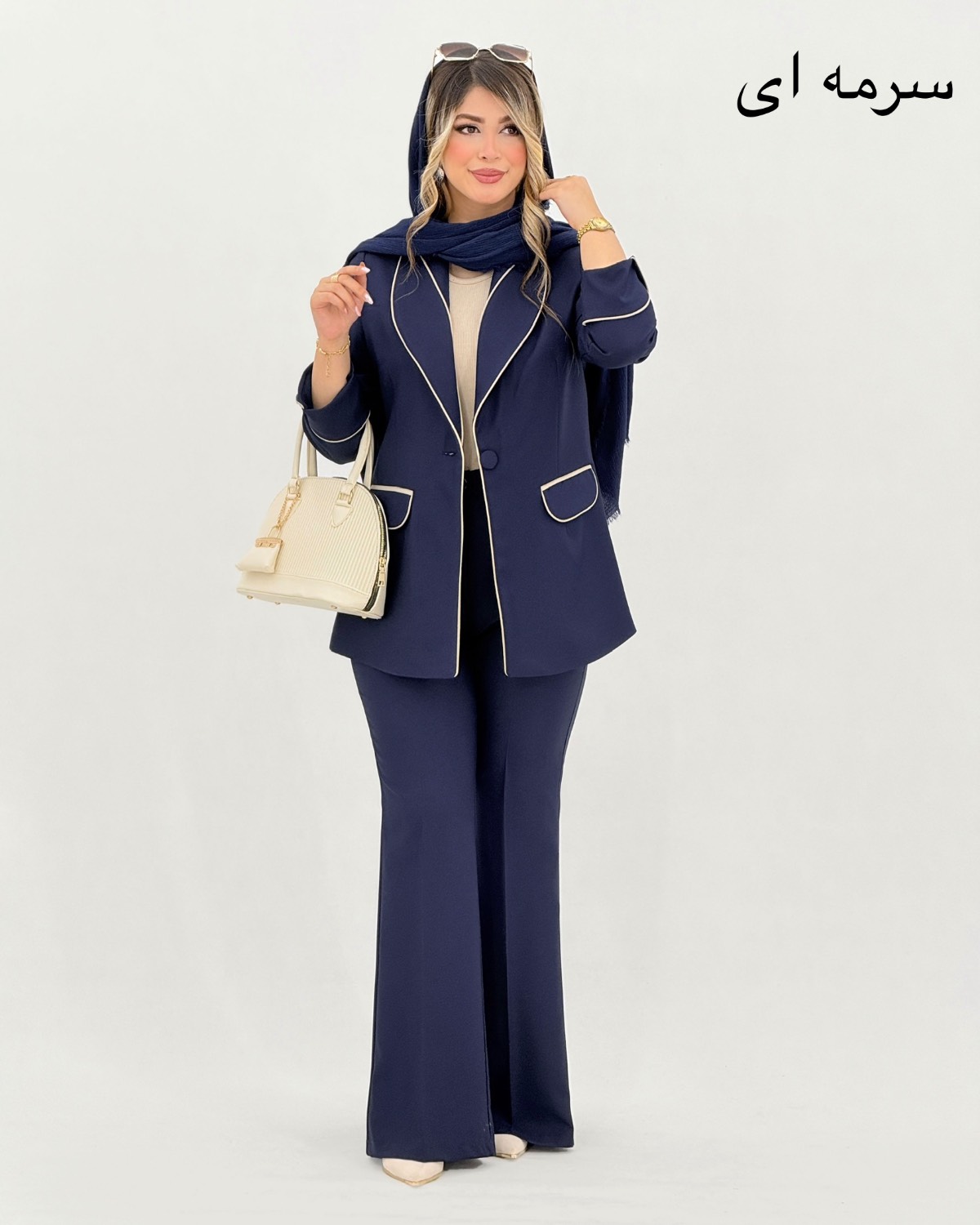 ست کت شلوار مغزی دوزی کج راه کد i872