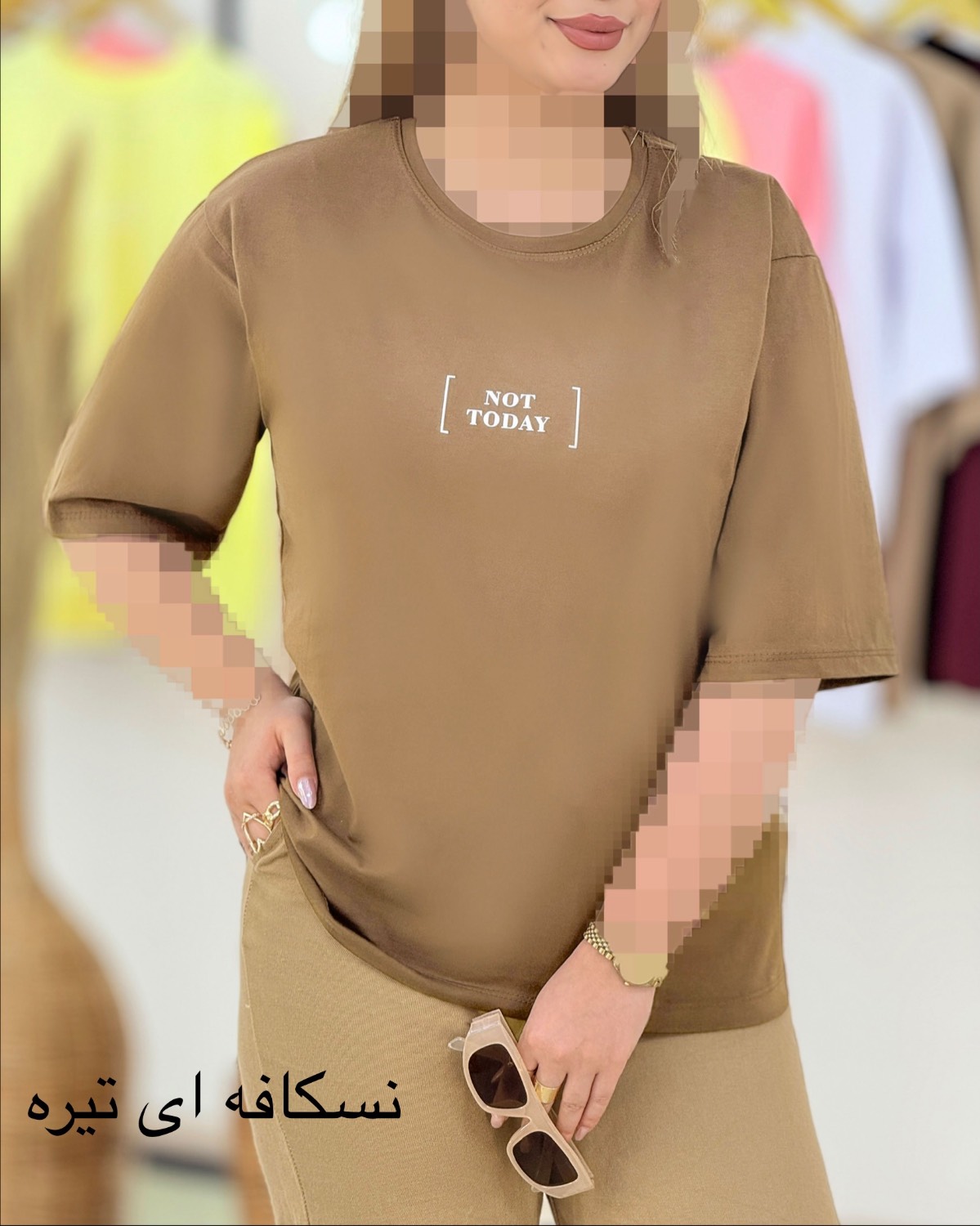 تیشرت باکسی چاپی نخ پنبه کد i415