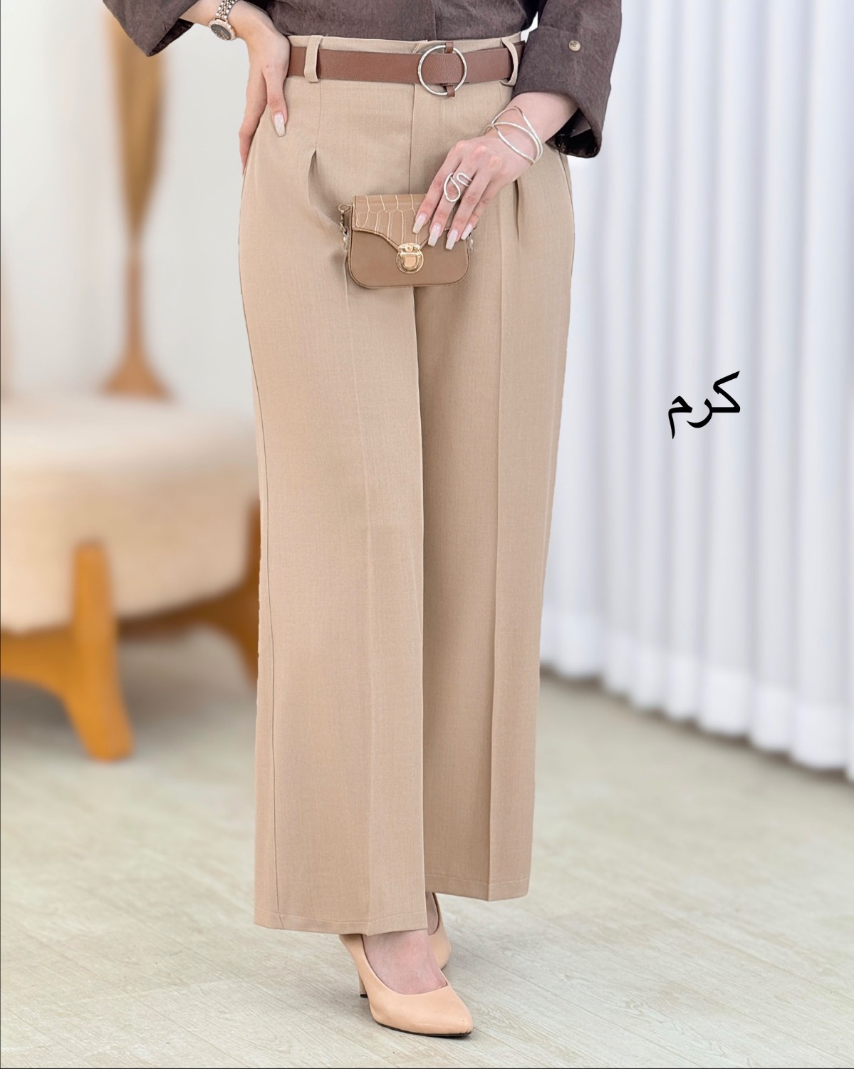 شلوار پارچه ای فول بگ بزیاق کد i809