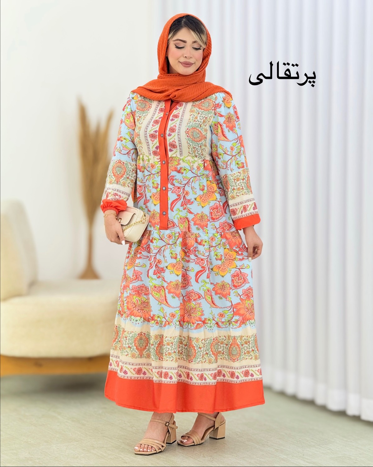پیراهن ساحلی جلو دکمه بوگاتی کد i425