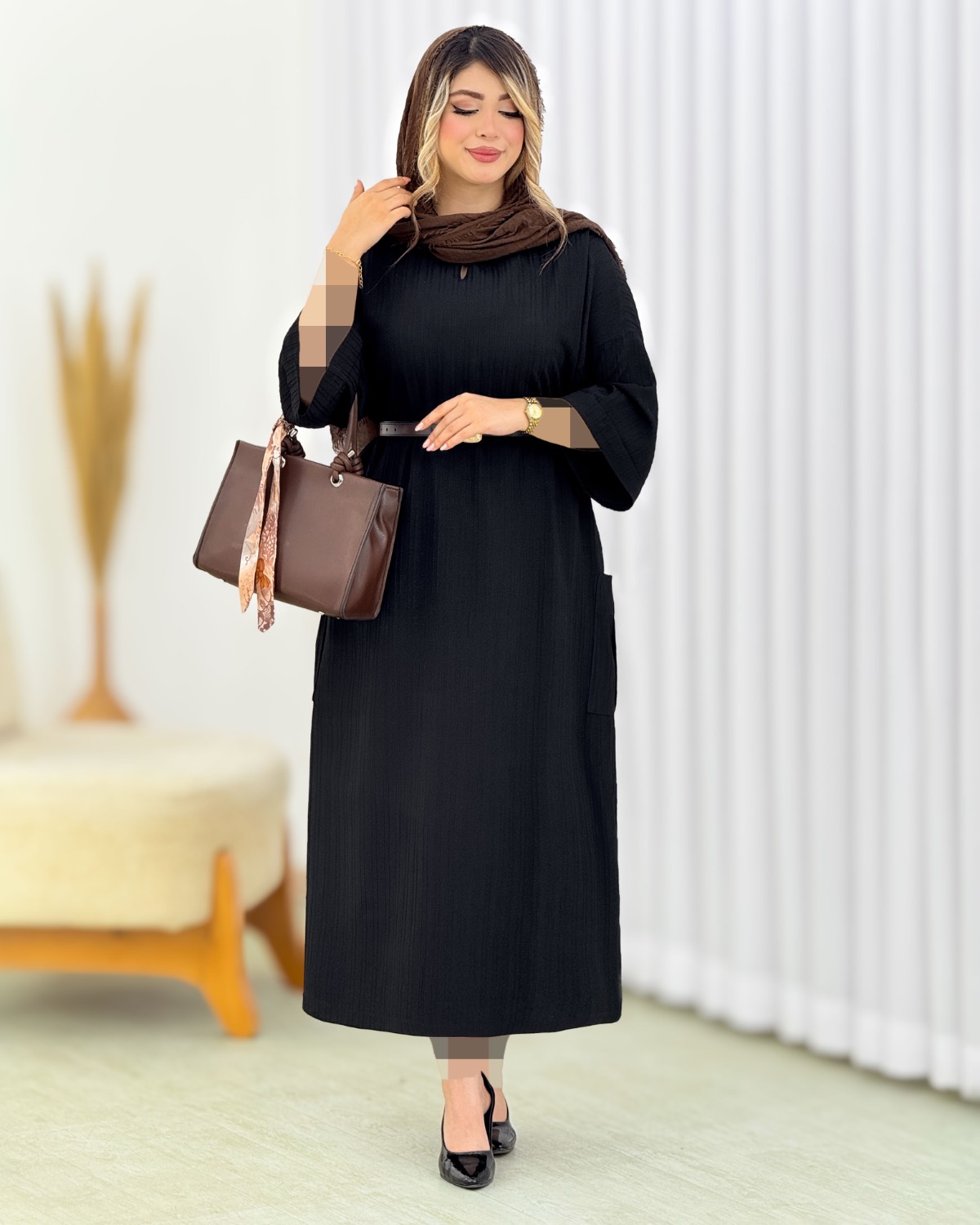پیراهن کفتان جیب دار کد i760
