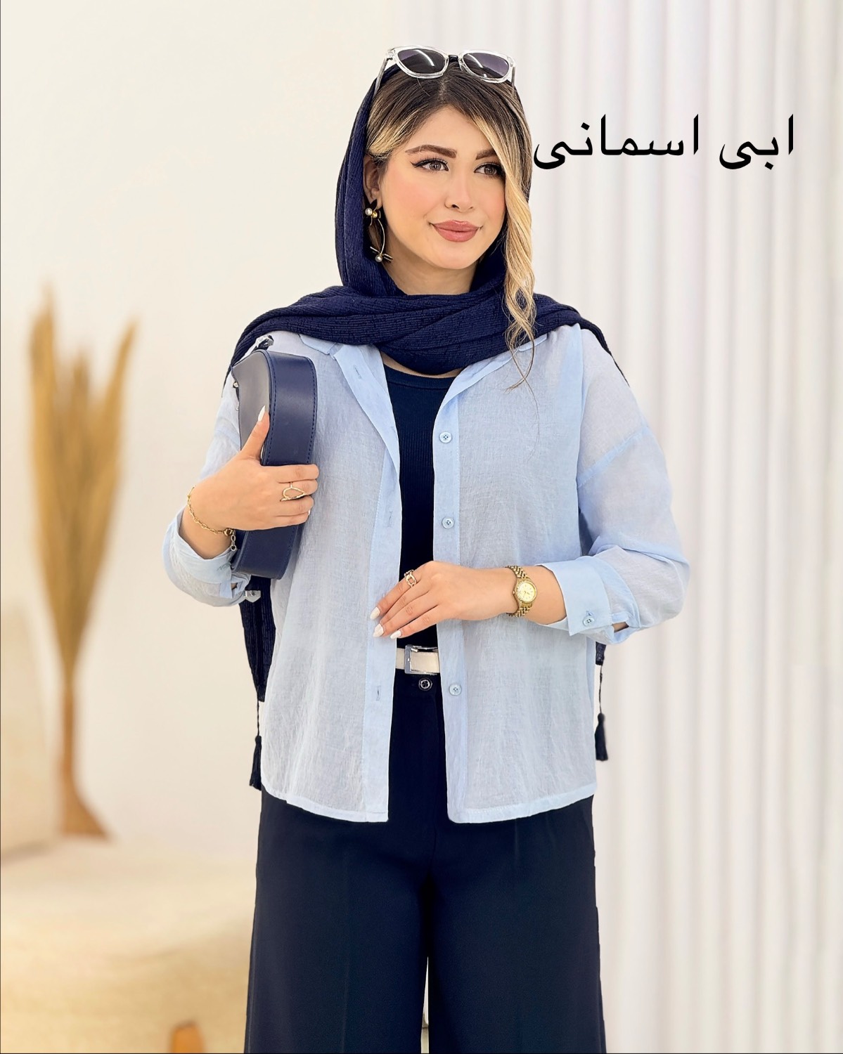 شومیز باکسی پری شیشه‌ای کد i736