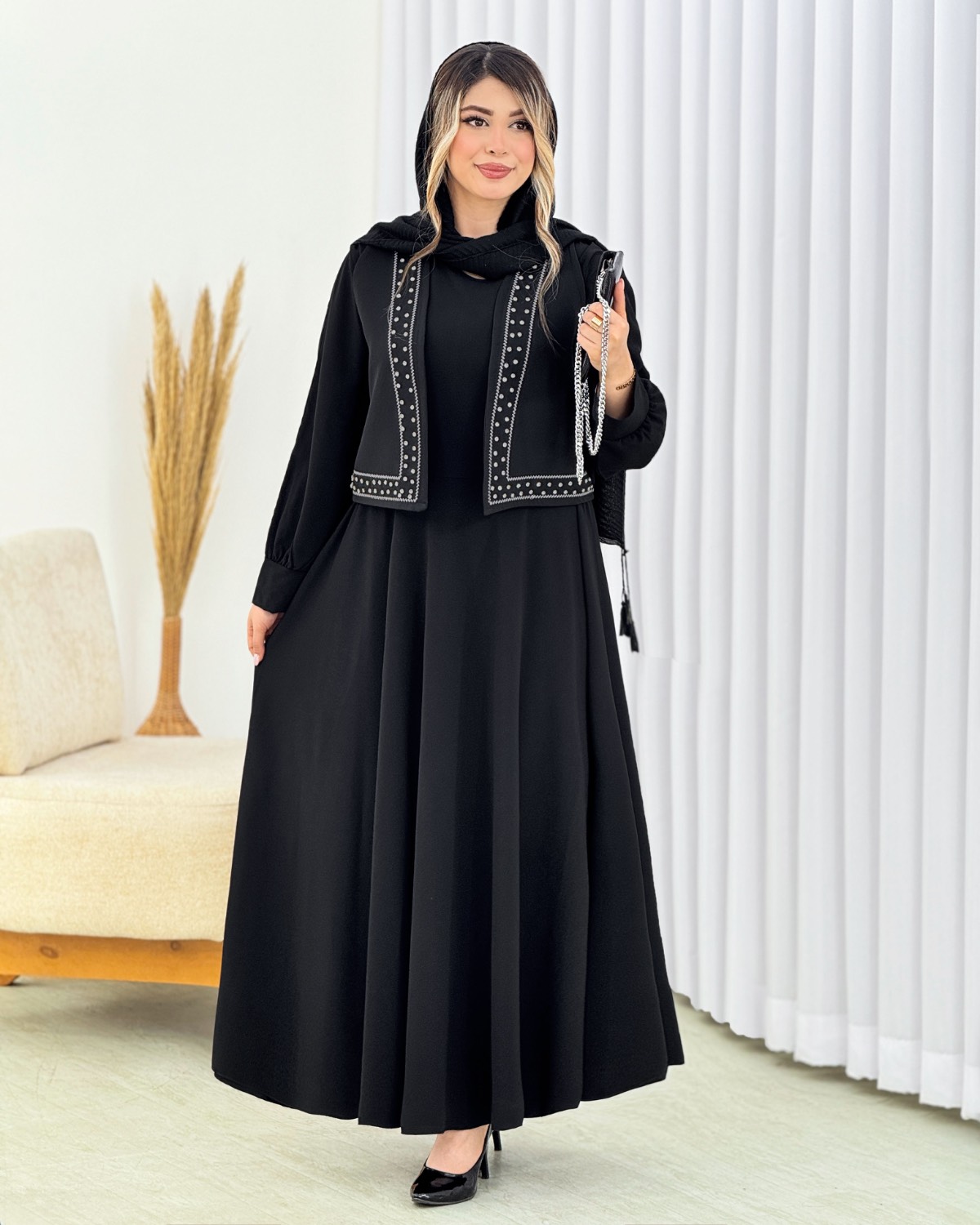 جلیقه و سارافون سنگدوزی کد i756
