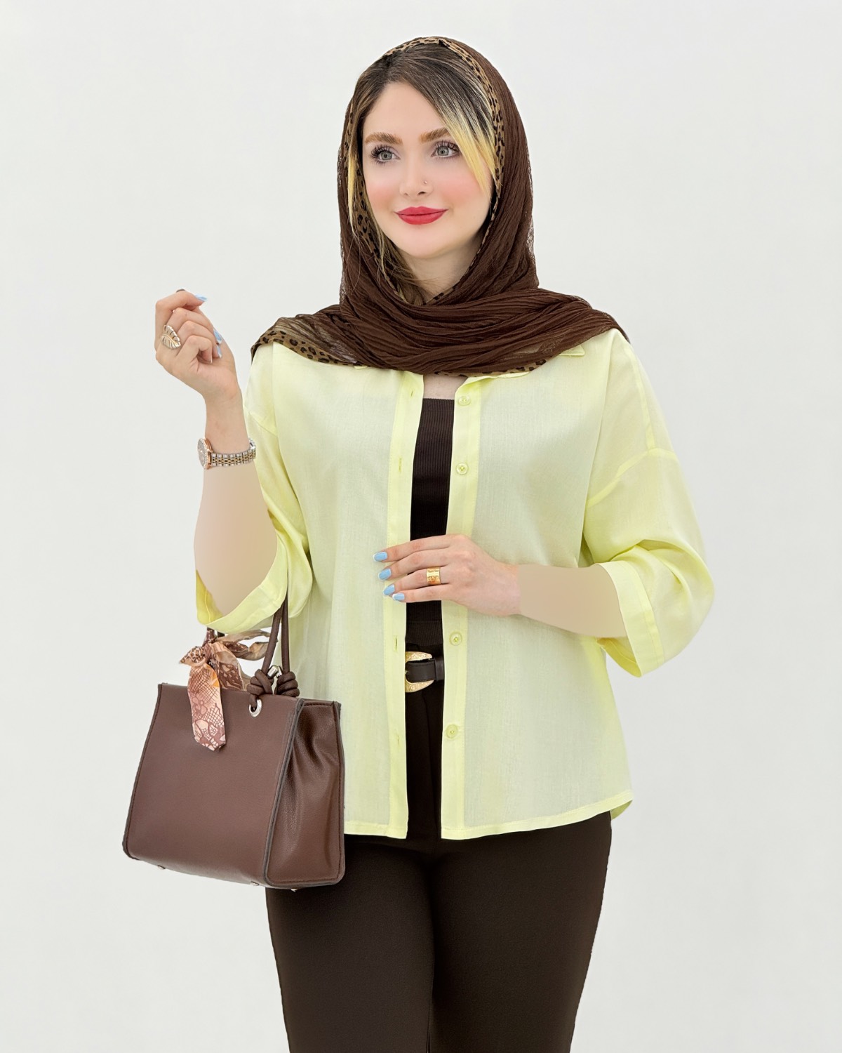 شومیز باکسی پاستیلی کد i874