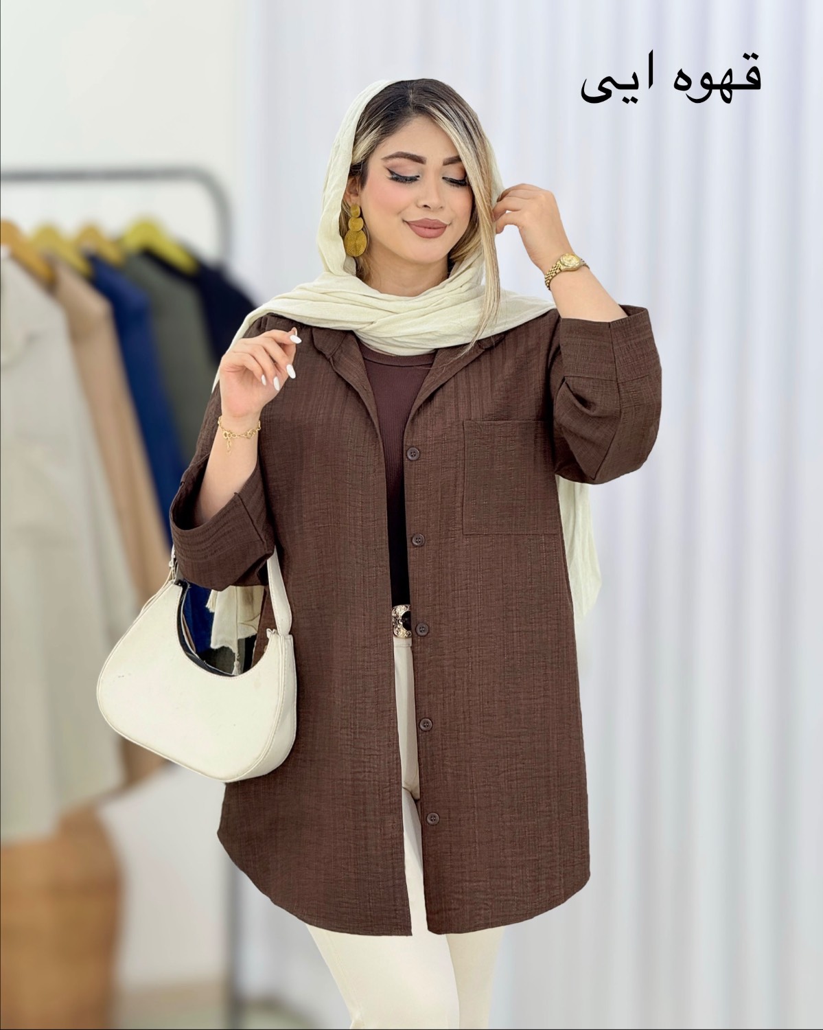 شومیز مانتویی شانتون کد i346