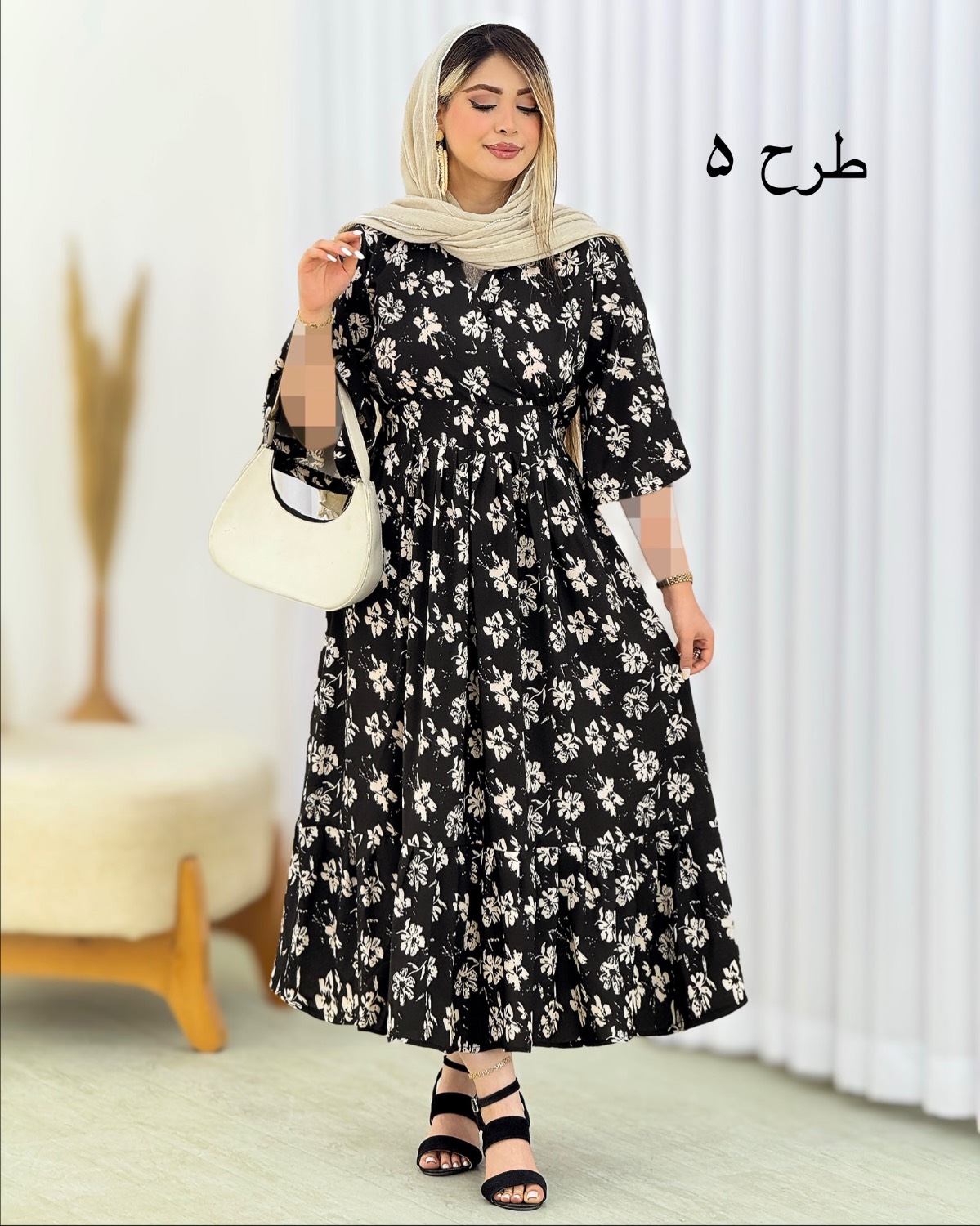 پیراهن ساحلی بوگاتی گلدار کد i725