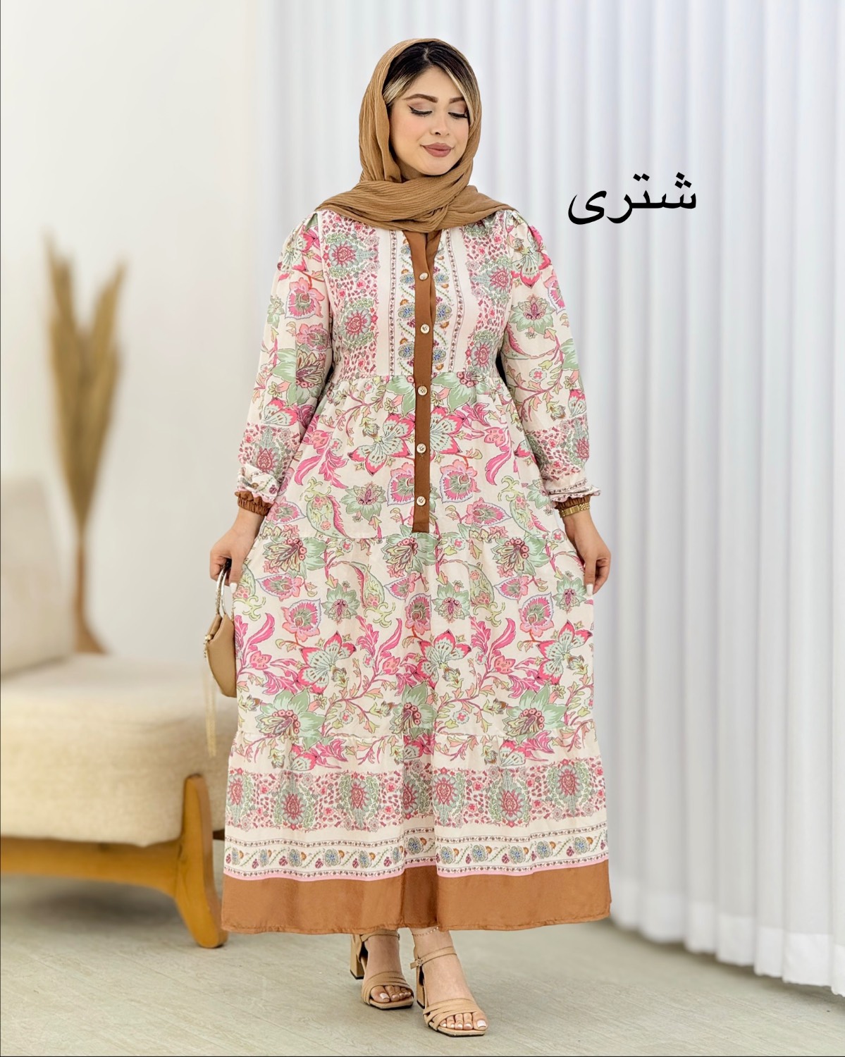 پیراهن ساحلی جلو دکمه بوگاتی کد i425