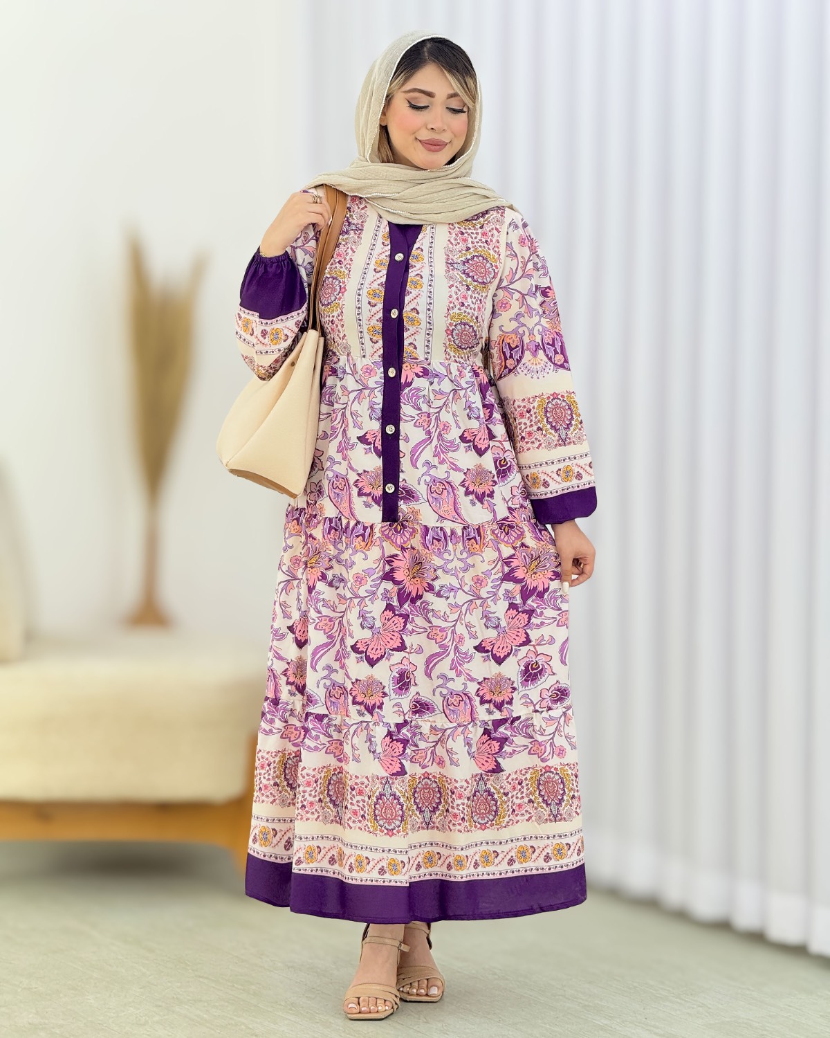 پیراهن ساحلی جلو دکمه بوگاتی کد i425