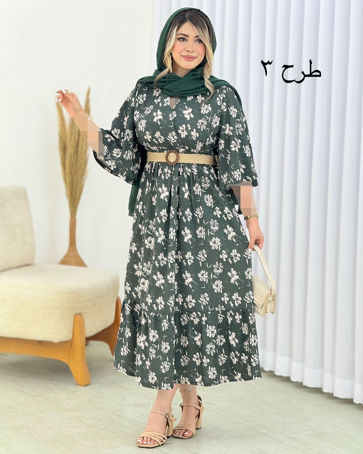 پیراهن ساحلی بوگاتی گلدار کد i725
