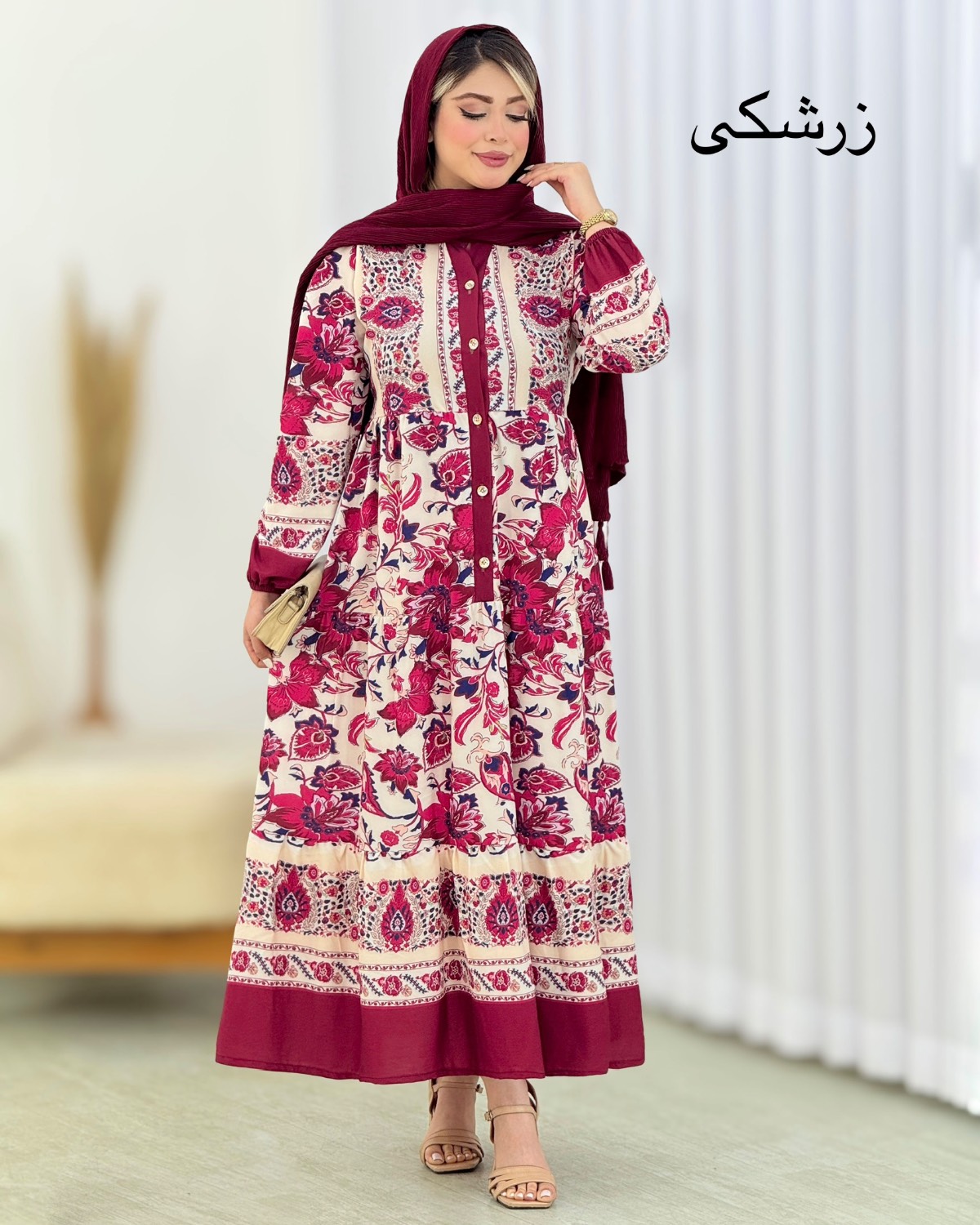 پیراهن ساحلی جلو دکمه بوگاتی کد i425