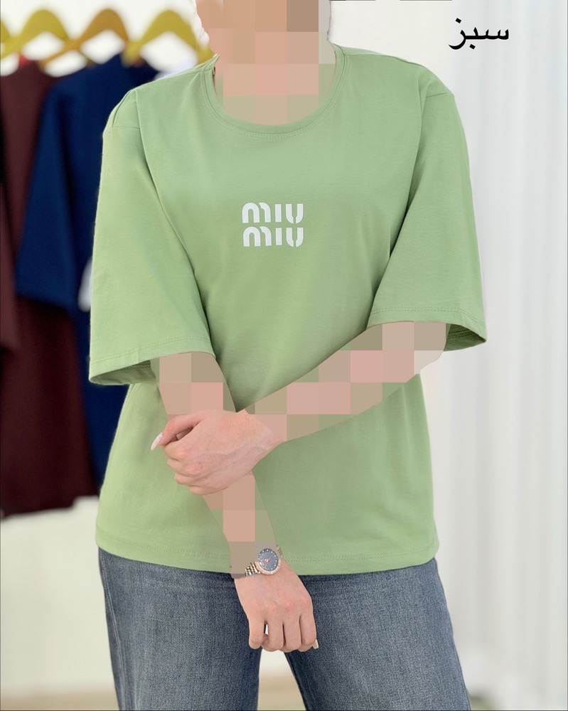 تیشرت باکسی چاپ میو میو (miu miu) کد i440