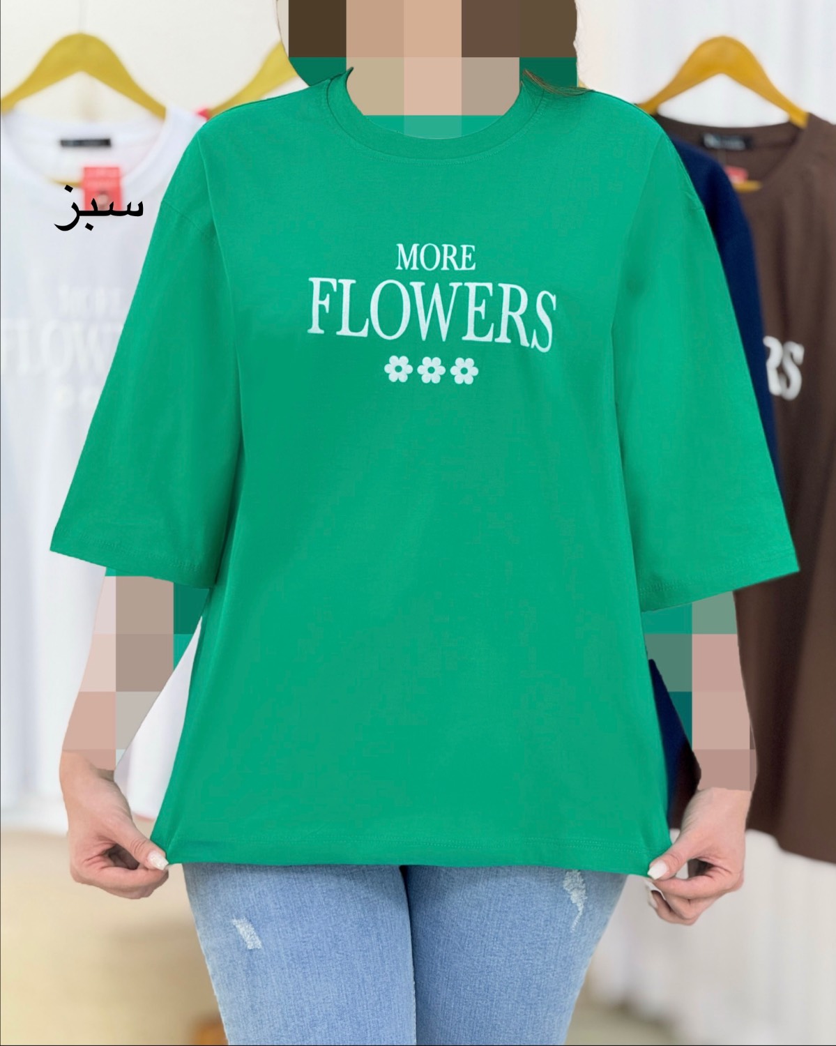 تیشرت باکسی نخ پنبه دخترانه کد i713