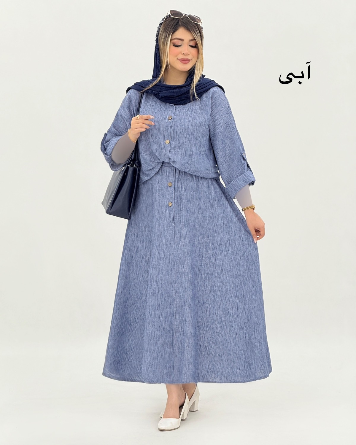 ست شومیز و دامن گره ای لینن کد i869