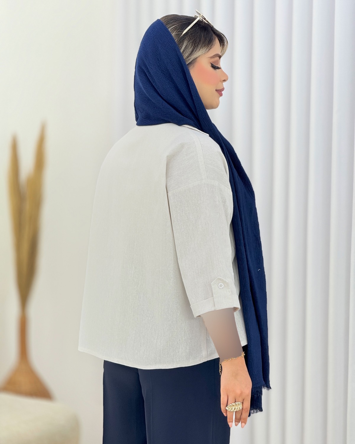 شومیز باکسی لینن کد i819