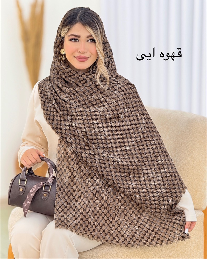 شال پلیسه طرح گوچی کد i708